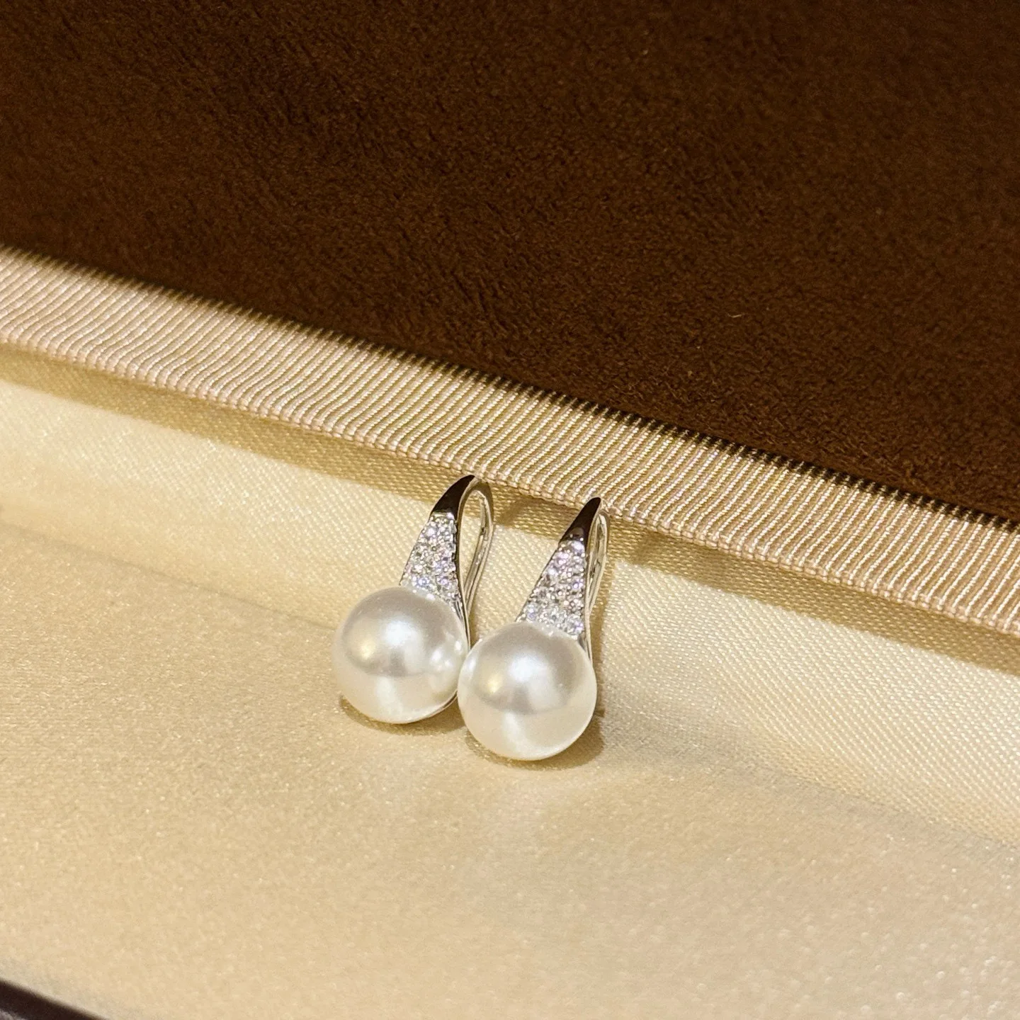 

Серьги-гвоздики из 100% стерлингового серебра 925 пробы с цирконием AAA и искусственным жемчугом для женщин, ювелирные изделия