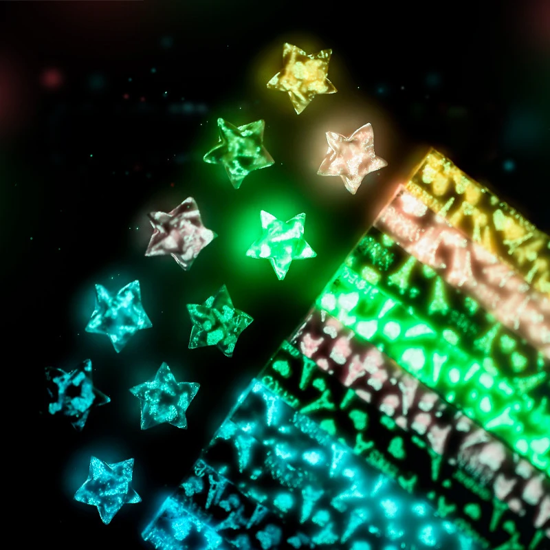 210 ورقة مضيئة اوريغامي ورقة نجوم لطيف ورق قابل للطي لاكي ستار اوريغامي ستار شرائط الورق DIY بها بنفسك ورقة اليد الفنون الحرف #3