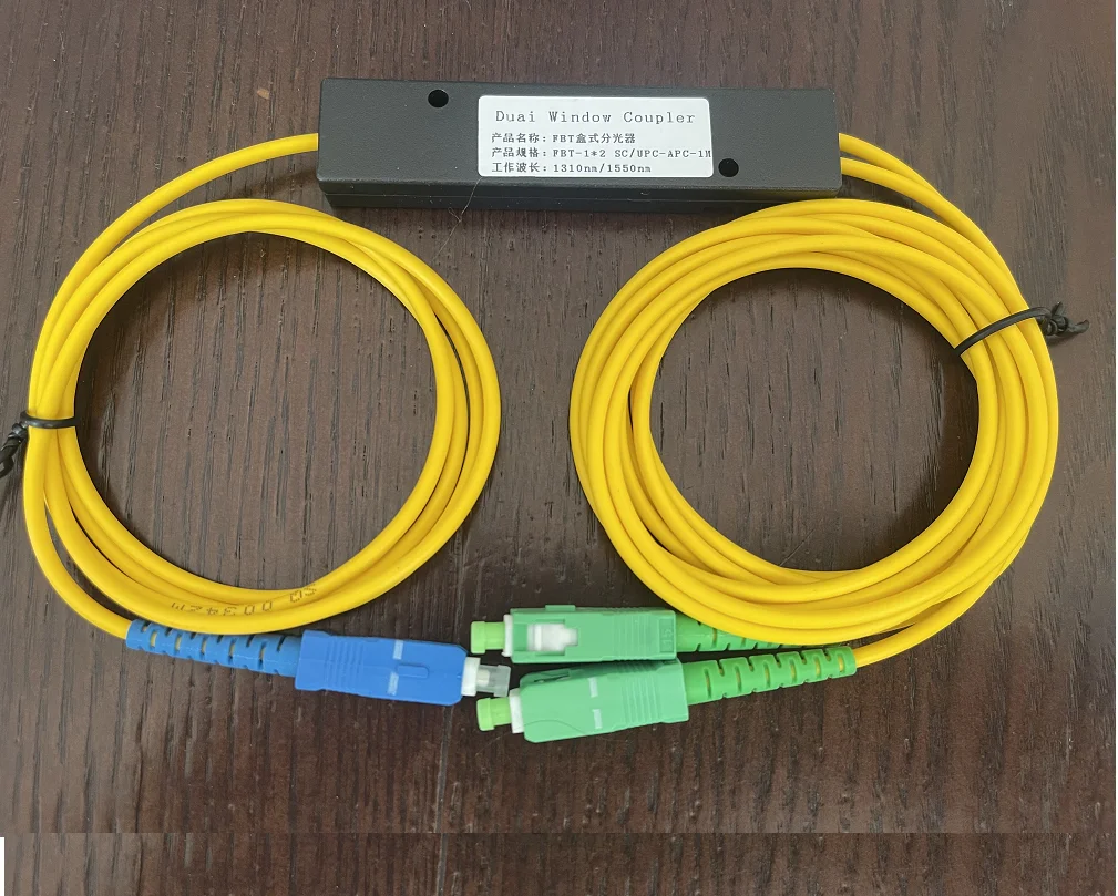 10PCS/lot 1X2 SC/UPC to SC/APC PLC Singlemode Fiber Optical Splitter FTTH PLC Fabrica Esse Splitter Box SM PLC 1x2 SC/UPC SC/APC