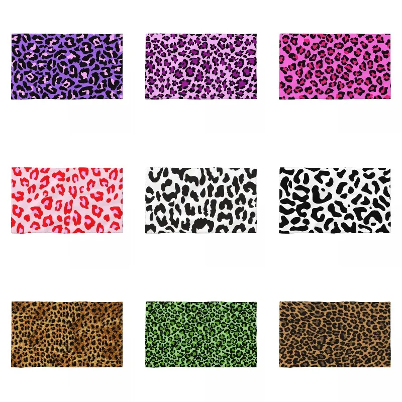 Neon Purple And Pink Leopard Seamless Pattern Super Soft Cotton Face Towel Quick Dry Animal Cheetah Yoga Towels