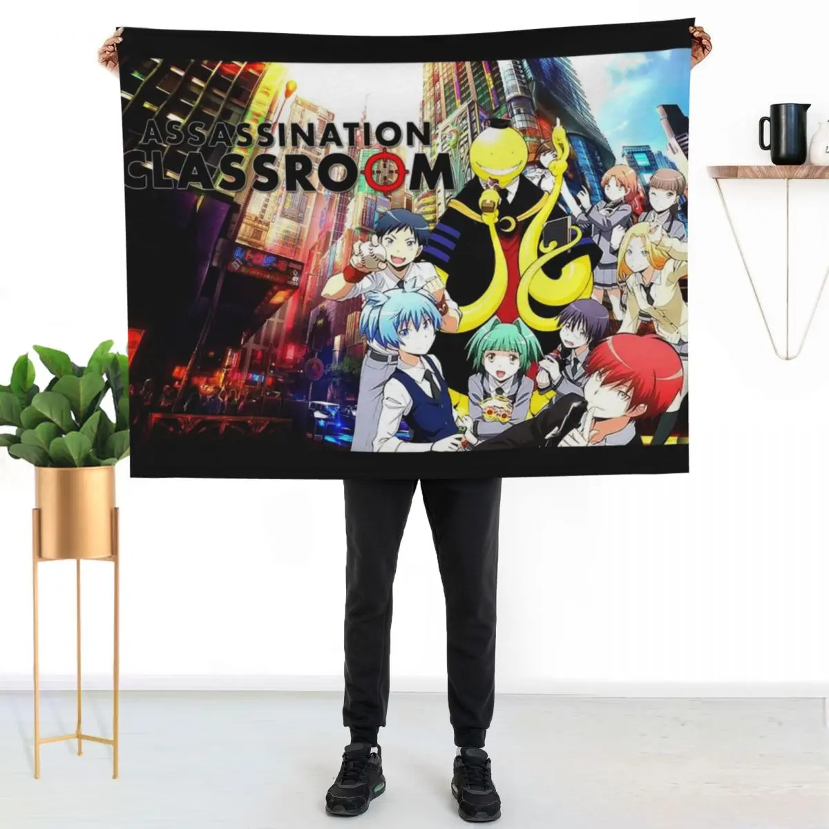 Manta de la serie Assassination Classroom, manta cálida y cómoda, regalo para padres y amigos