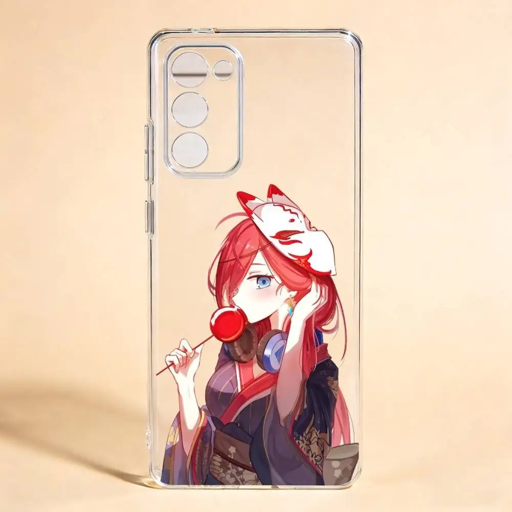 Miku Nakano 5toubun no hanayome Phone Case For Samsung Galaxy S24 S25 S23 S22 S21Transparent Case Cover