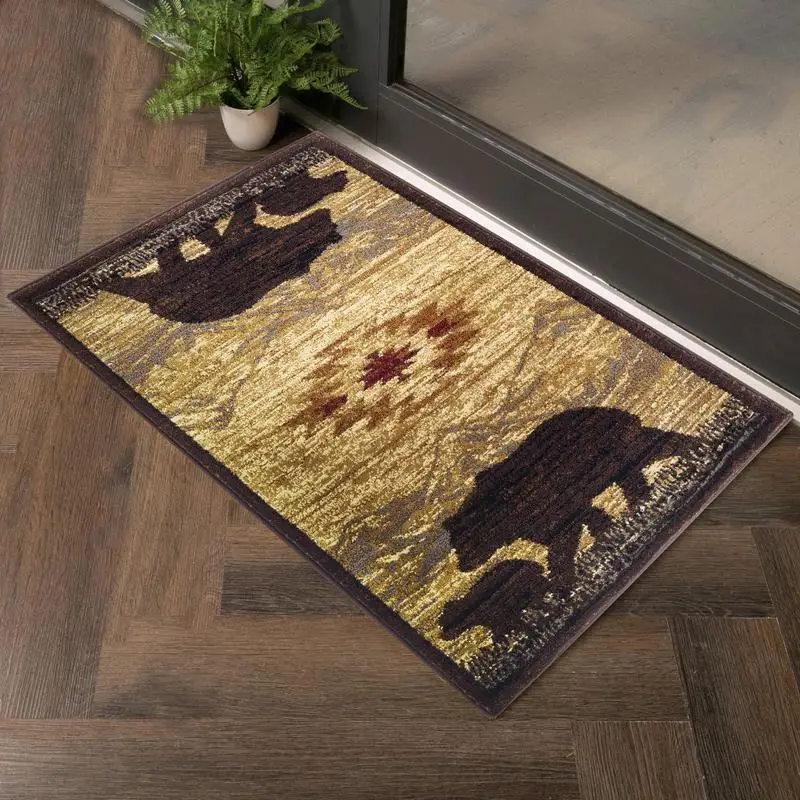 

Multi 2x3 ft Lodge Area Rug for Home Decor and Comfort