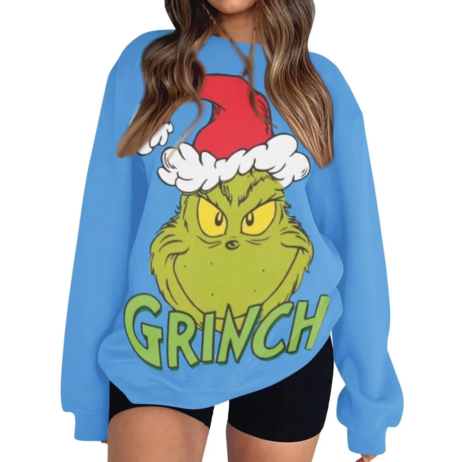 Christmas Sweatshirts For Women 2024 Crewneck Long Sleeves Sweatshirts Holiday Party Christmas Pullover 2024