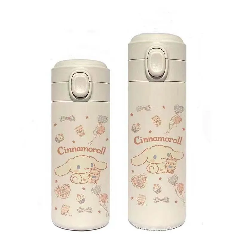 Sanrio Cartoon Thermos Mug Cinnamoroll Kawaii Large Capacity Hot Drink Cup Outdoor Sports Water Cup Children Water Bottle Gift