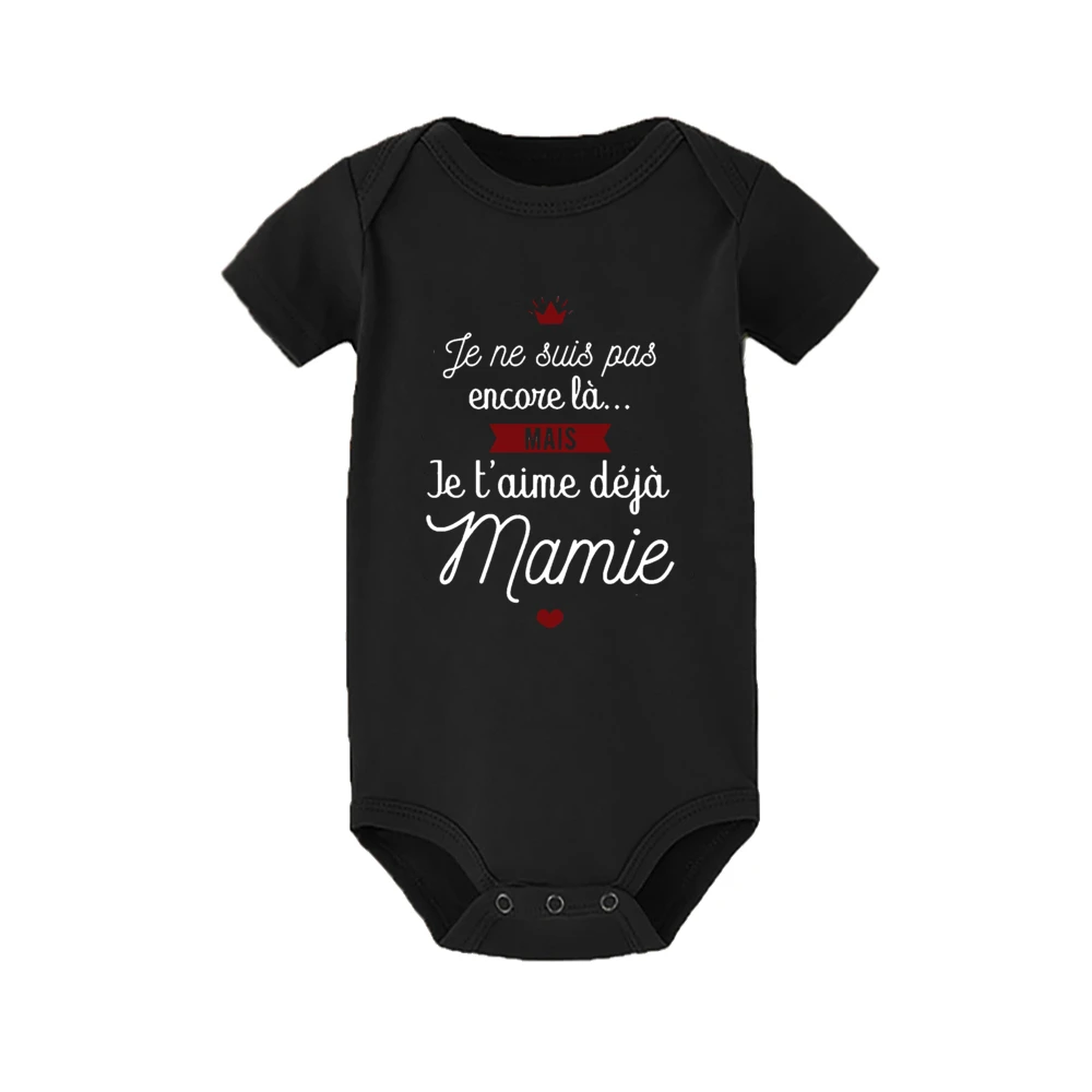 I Love You Grandma Announcement Newborn Baby Bodysuits Summer Toddler Unisex Jumpsuit Pregnancy Reveal Clothes Gifts for Grandma