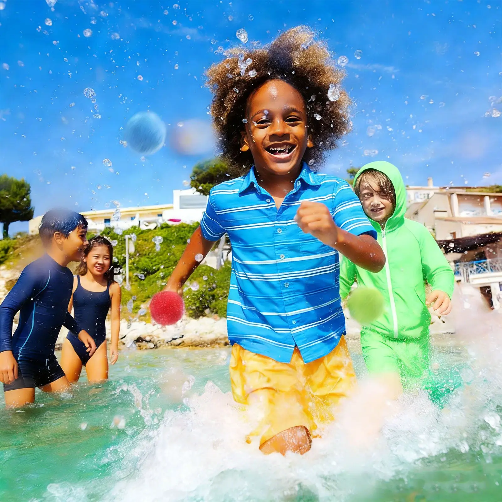 

Набор из 20 многоразовых водных шариков для детей: мягкие хлопковые шарики для летних игр на улице и в бассейне, для веселых охлаждающих развлечений