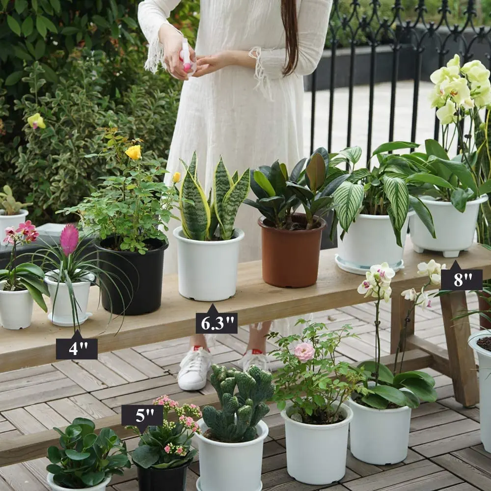 Meshpot Kunststoff-Blumentopf, Orchideentopf mit Löchern, doppelschichtiger Orchideentopf zum Umfüllen von Heim-Pflanzgefäßen, Garten-Sets – Detail 8