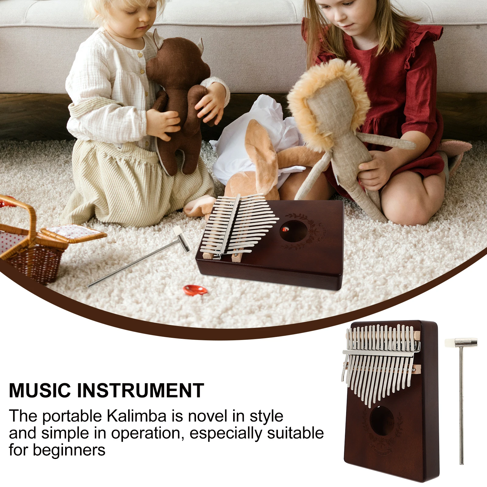 

1 Set Premium Quality Thumb Piano Portable Kalimba Easy to Play Finger Piano for Music Lovers