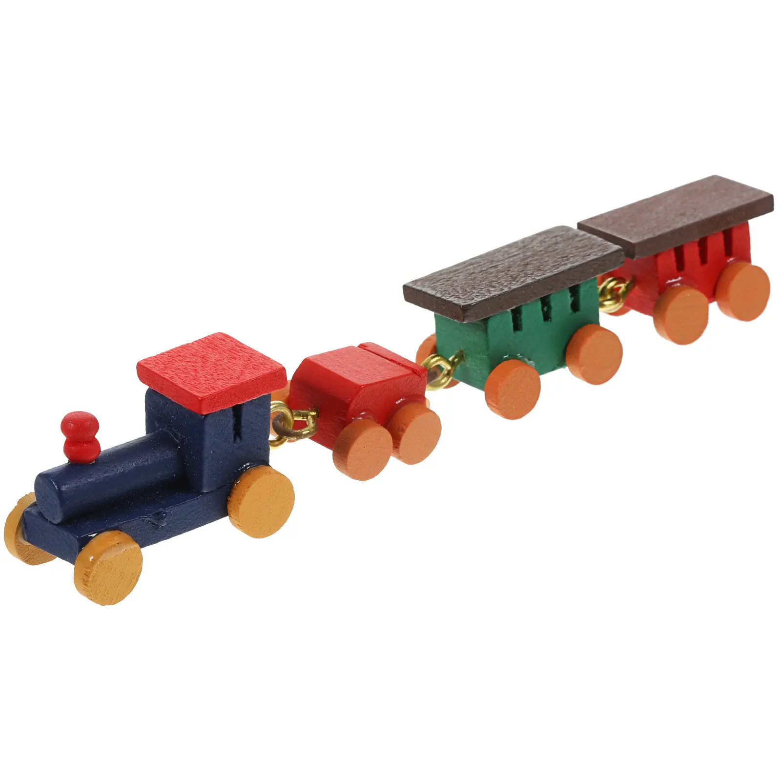 

Wooden Train Miniature Craft Smooth Edges Safe for Kids Kids Room Decor Kindergarten Office Home Decoration Cartoon Train