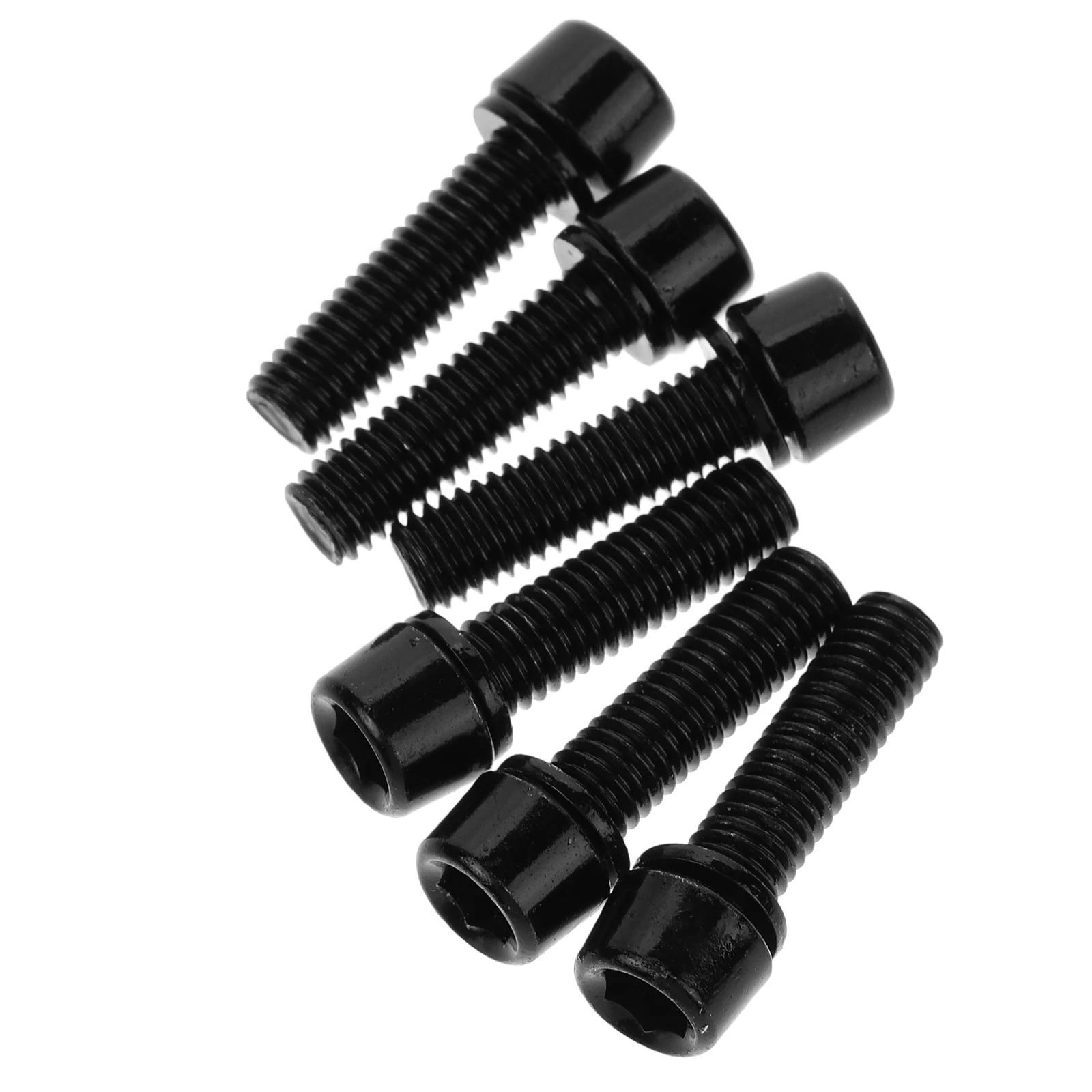 

6pcs Bike Stem Bolts Handlebar Riser Screw Steel Mountain Bicycle Water Bottle Holder Rack Mount Accessories Set