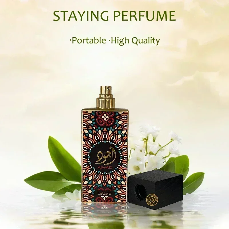 60ml Original Arabian Perfume Long Lasting Pheromone Men\'s Body Spray Pre-Tone Flower Fragrance Medium Tone Jasmine Rose Vanilla