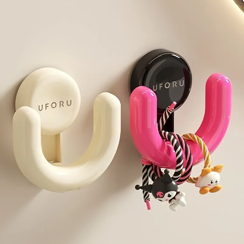 1 Stück Saugnapf-Schuhregal, wandmontierter Slipper-Organizer für Badezimmer und Dusche, praktischer Slipper-Haken, Schwarz und Weiß – Detail 7