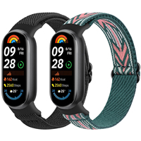 Nylon Loop Strap For Xiaomi Smart Band 9 8 Watchband Replacement NFC Elastic Wristband for Xiaomi Smart Band 9 8 Correa Bracelet