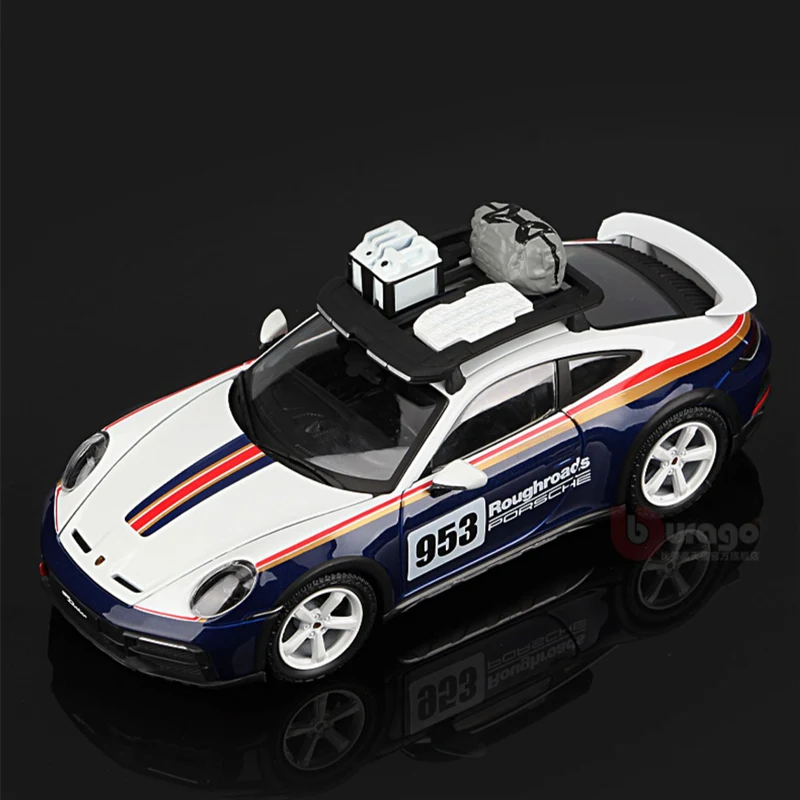 Bburago 1:24 Porsche 911 Rally lega modello di auto sportiva pressofuso giocattolo in metallo modificato pista veicoli da corsa modello di auto