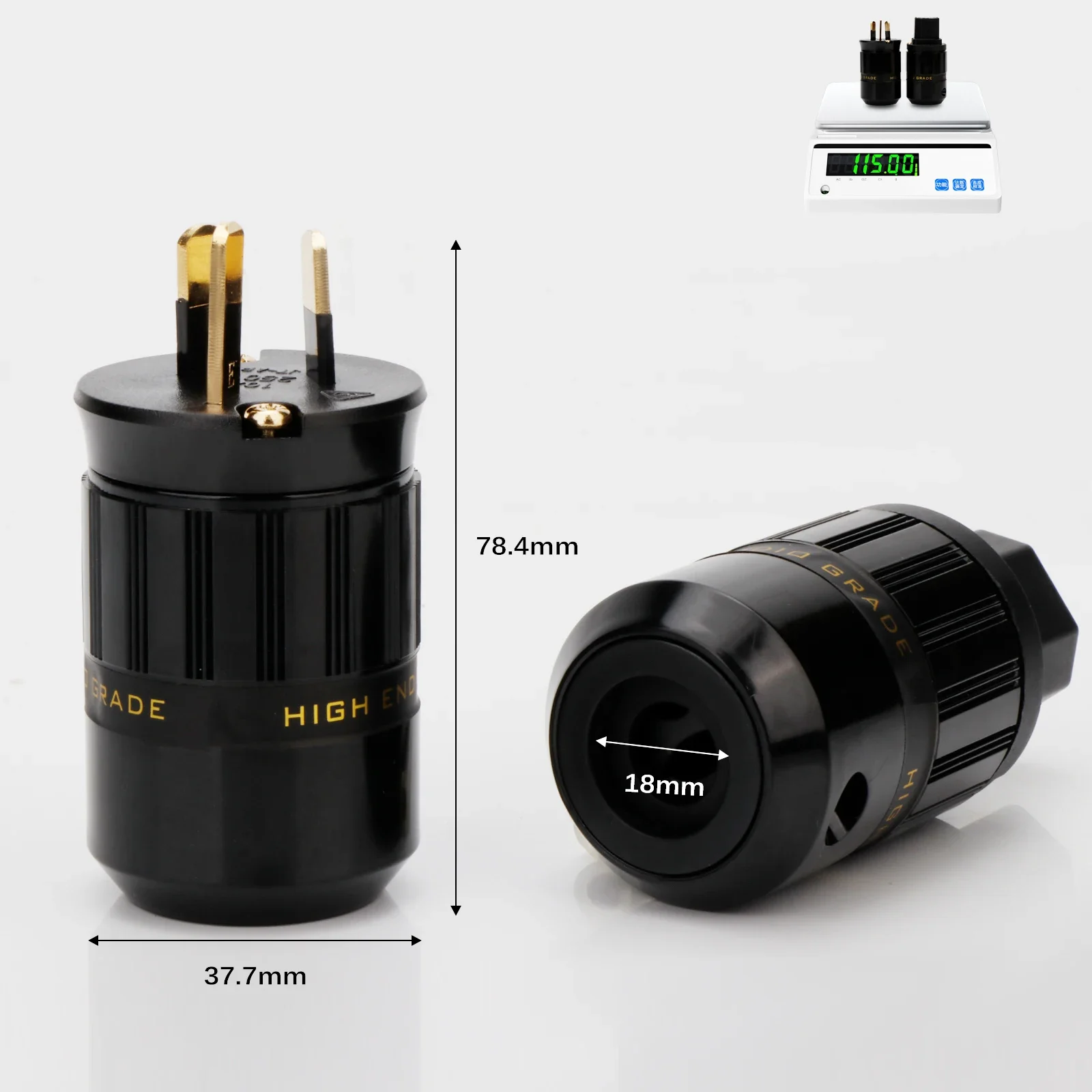 Konektor Soket Standar US/EU/AU IEC EU Kelas Atas Steker Listrik Pria Wanita Stopkontak Saluran Masuk Daya Listrik AC250V