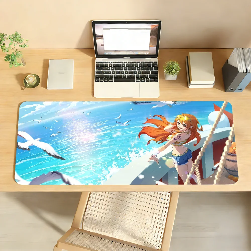 Anime O-One Piece-E Nami Mouse Pad Computer Laptop Rubber Non-slip Mouse Mat Mousepad Gamers Decoracion Desk Mat