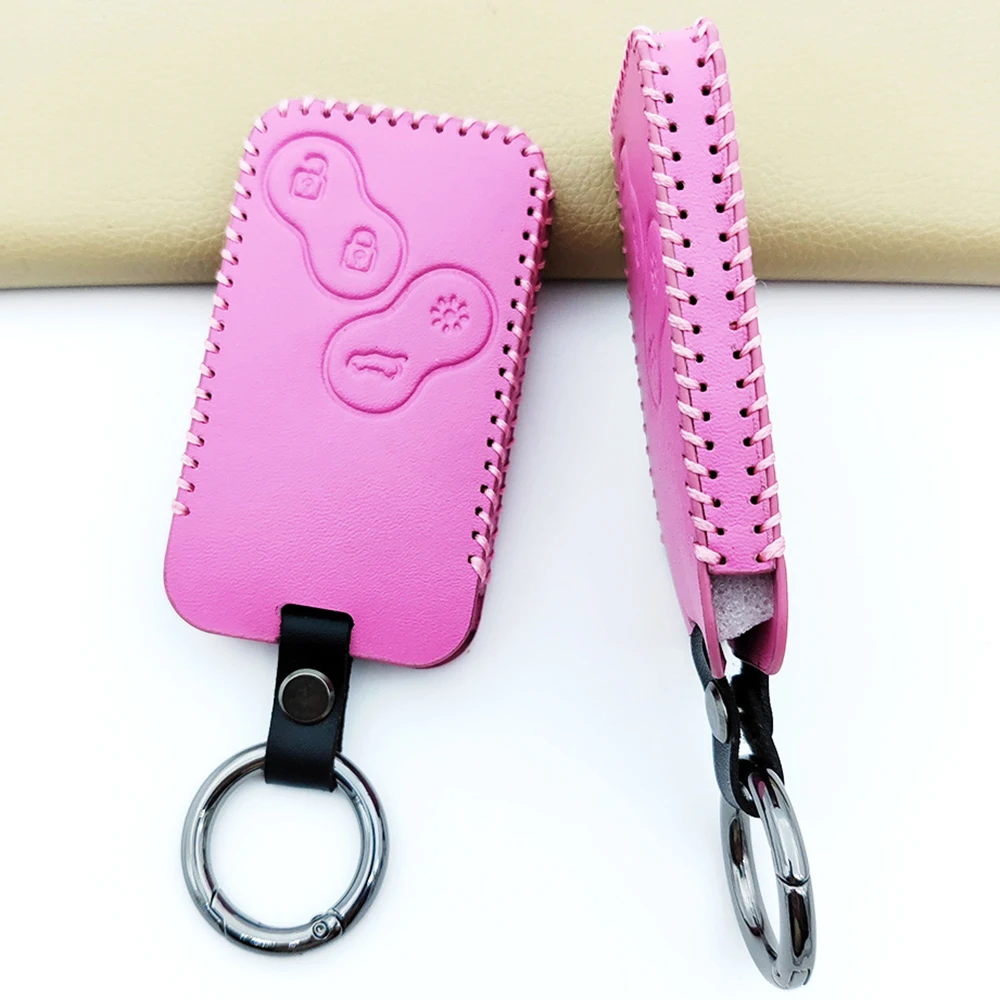 New Pink Car Remote Key Case Cover Shell For Renault Koleos Captur Megane Clio Scenic Talisman Arkana For Dacia Sandero Card Fob