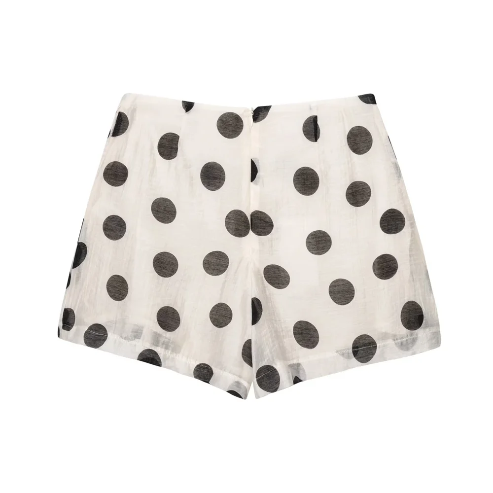 Gola redonda sem mangas bolinhas pendurado pescoço topo verão novas roupas femininas plissado decorativo bolinhas shorts casuais
