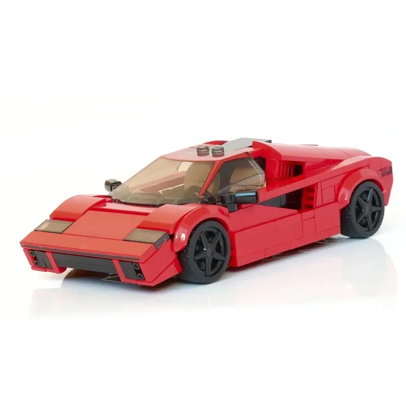 MOC-93056 Red Classic 40th Anniversary Supercar Building Block Model 260 Parts Adult Kids Birthday Building Blocks Toy Gift