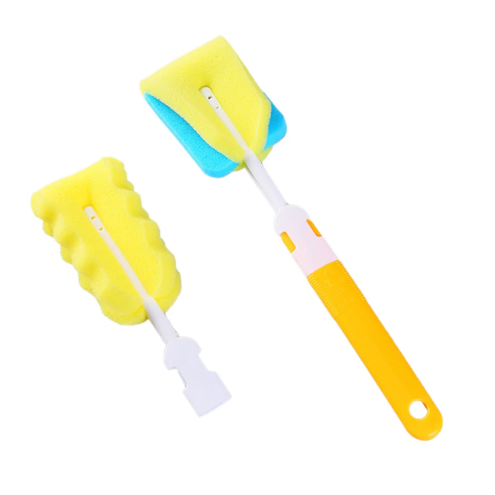 

2Pcs Sponge Baby Bottle Cleaning Brush Soft Nipple Cleaner Easy to Operate Milk Feeding Cup Scrubber Replacement Sponge