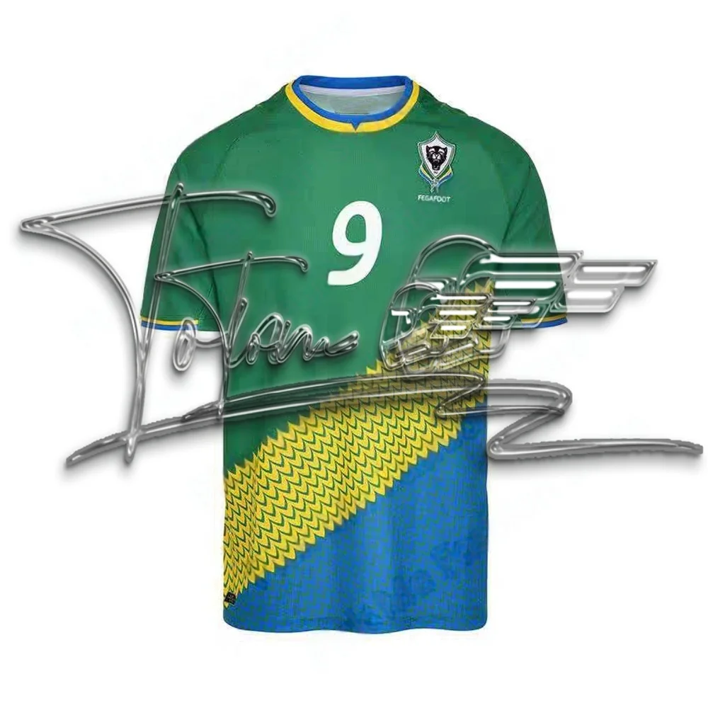 

Футболка в стиле хип-хоп 24/25, спортивная быстросохнущая универсальная повседневная футболка с принтом, классический художественный топ для пар в уличном стиле Gabonese