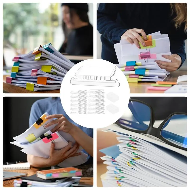 File Storage Tabs 60pcs Clear Labels Organize Files Tabs In PVC School Learning Business Storage Folder Organization Tools For