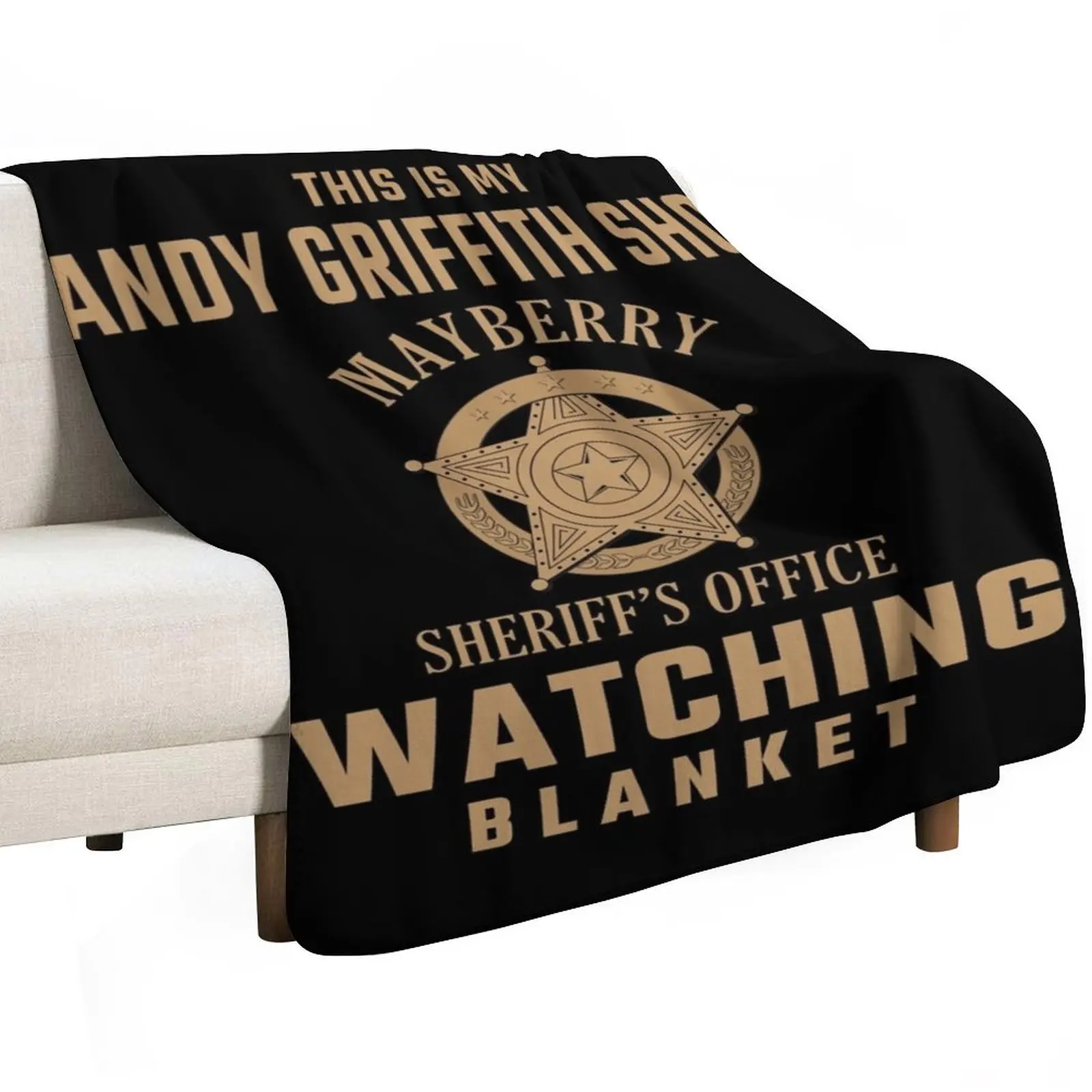 This Is My Andy Griffith Show Watching Blanket Funny Retro TV Throw Blanket Anti Shedding Soft Fuzzy Blanket for Home view 2