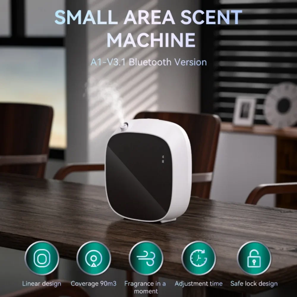 New Smart App Control Battery Operated Electric Aroma Smell Diffuser Toilet Wall Mounted Scent Air Freshener Fragrance Oil Diffu