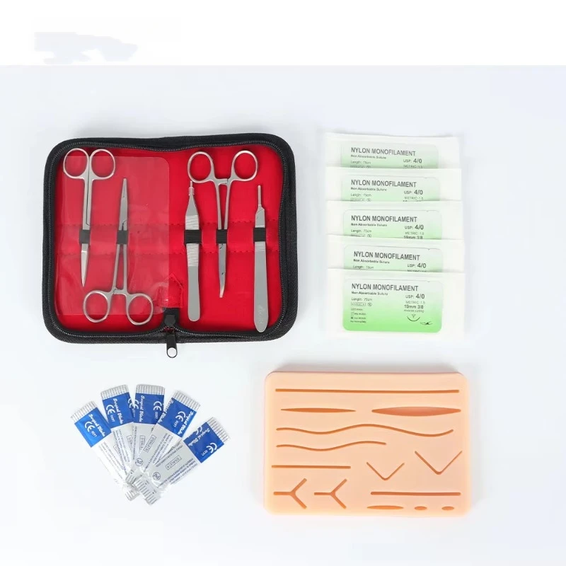 

Surgical Suture Instrument Practice Equipment Medical Science Silicone Tool Package for Foreign Trade Suture Training Set