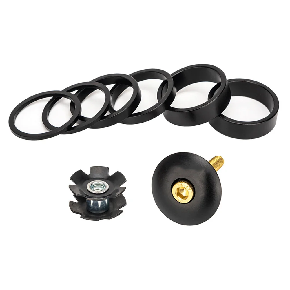 Bicycle Front Fork Stem Spacers Ring Gasket Set, Lightweight Aluminum Alloy, Suitable for Different Needs and Bikes