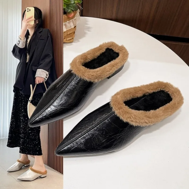 

Thickened Warm Plush Snow Boots Women Winter 2026 Fluffy Faux Fur Cotton Shoes Woman Thick Sole Non Slip Comfort House Slippers