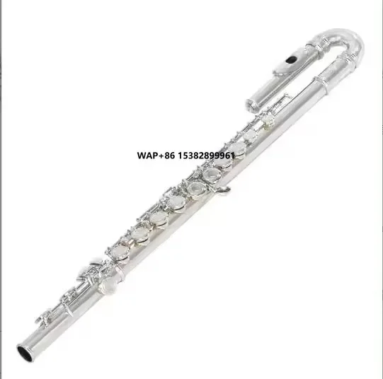 

Factory C Silver Plated Flute Concert Instrument Curved Flute