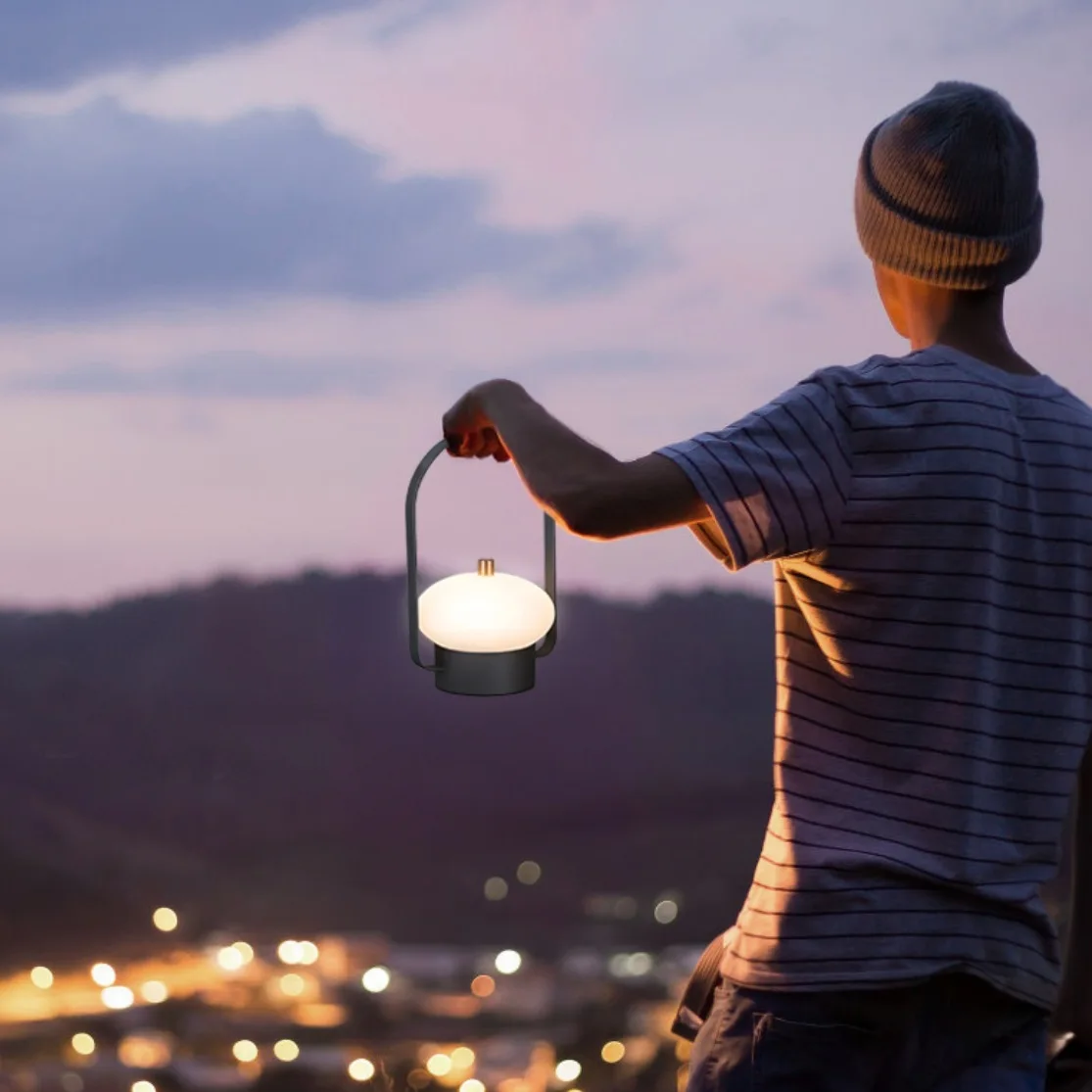 Outdoor Camping Tent Tri Color Infinite Dimming Atmosphere Hand-held Lamp High-quality Anti Fall Lighting Fixture