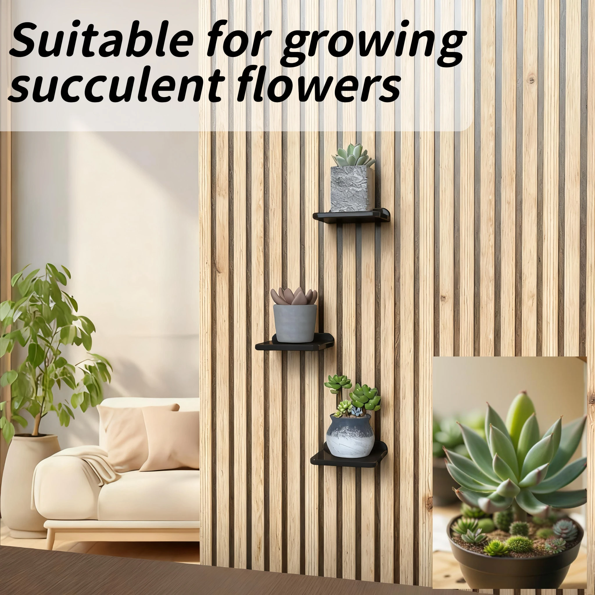 1 minimalist acoustic panel bracket tray, no-drill installation organizer for soundproof panels, multifunctional storag
