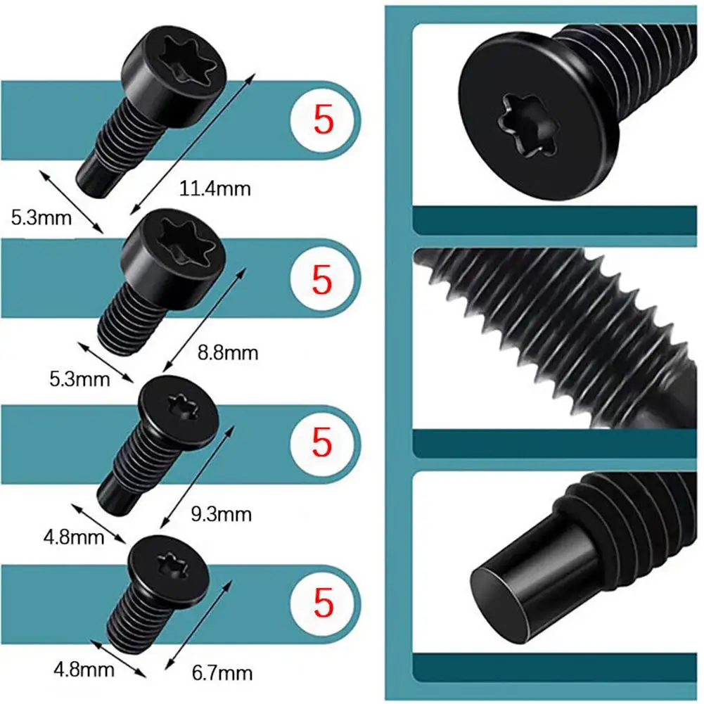 1-10pcs Black GB834 DIN464 Knurling Head Knurled Thumb Screw Hand Tighten Curtain Lock Screws ﻿Safety Protective Equipment