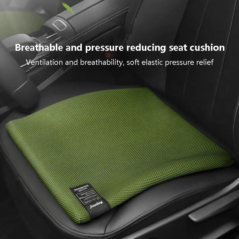 Car Seat Cushion Summer Breathable Ice Silk Cool Pad Single Piece Ventilation Universal Honeycomb Gel Pad Automotive Interior