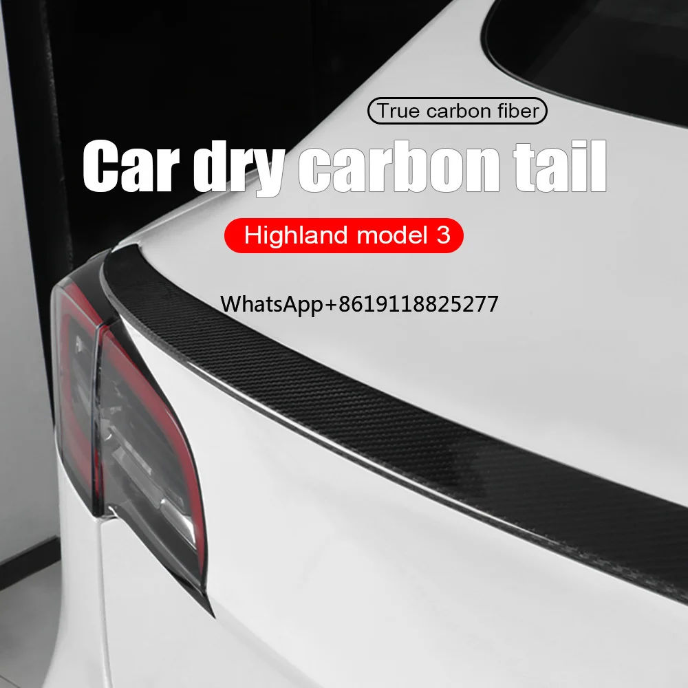 for tesla model y 3 carbon fiber car rear spoiler car accessories