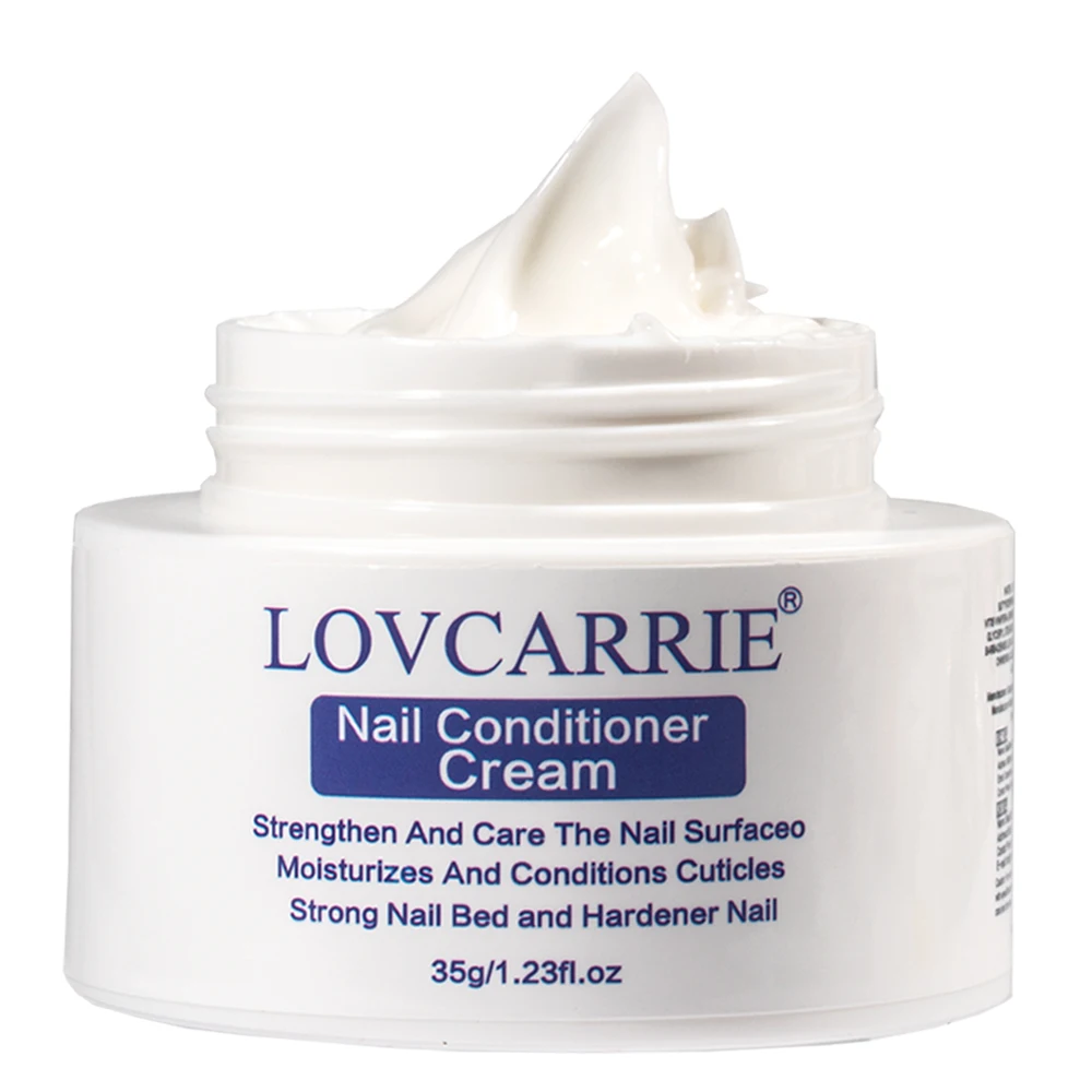 LOVCARRIE Nail Conditioner Cream Strengthens Protects Cuticle Brittle Thin Nails 35g Moisturizing Nourish Hand Cream Manicure