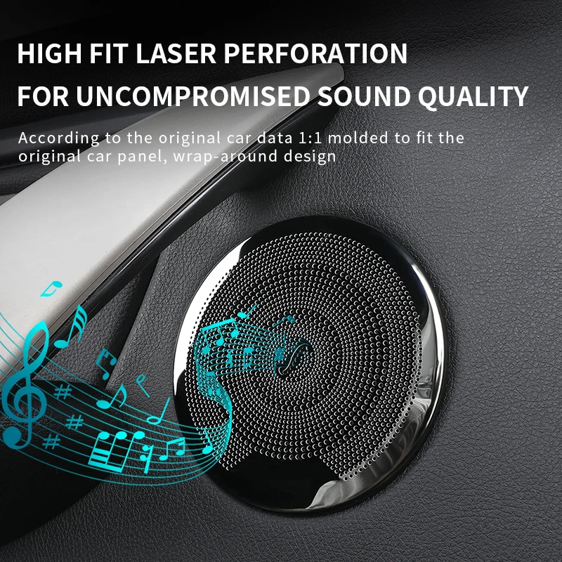 4PCS Stainless Steel Car Door Audio Speaker Cover Frame Protector Sticker For BMW X3 G01 X4 G02 F30 F32 F33 F36 3GT Accessories