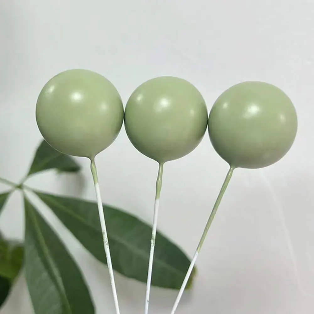 1 Set Grüne Bären-Kuchendekoration für Babyparty Gold Salbeigrüne Schaumstoffbälle Schleife Bären-Kuchenaufsatz für Mädchen Jungen Geburtstagsfeier Deko – Detail 6