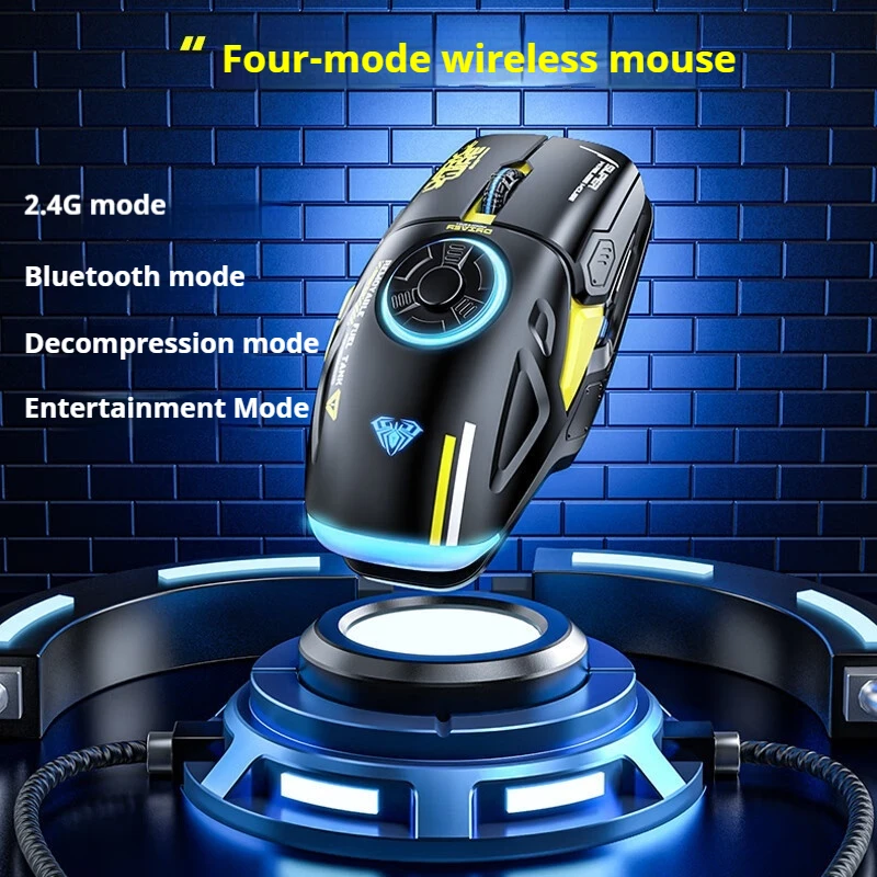 H530 Esports Gaming Wireless Photoelectricity Mouse 6 Buttons 1600dpi Bluetooth Connection Laptop Desktop Computer Office Games