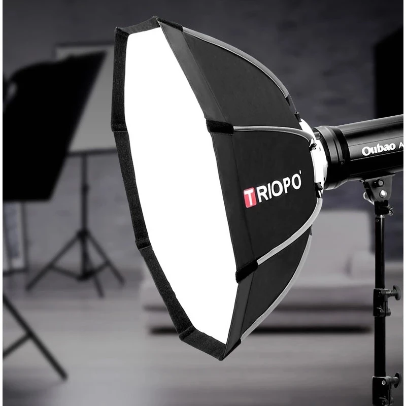 Triopo K90 90cm Studio Portable Softbox w/ Honeycomb Grid Bowens Mount Photo Video Octagon Umbrella Soft Box for Godox Jinbei