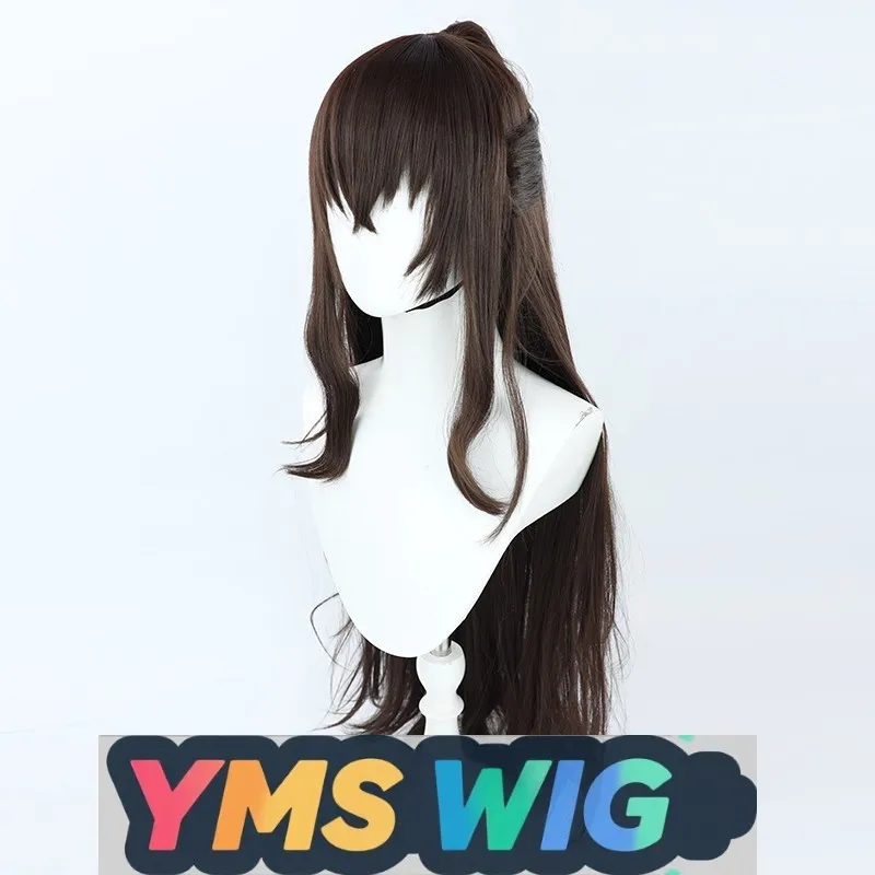 【MES PERRUQUE】 Bungou Stray Dogs Gender-Flexion Dazai Osamu Version Cheveux Longs Cosplay Perruque Marron Avec Queue De Cheval Pour Les Femmes