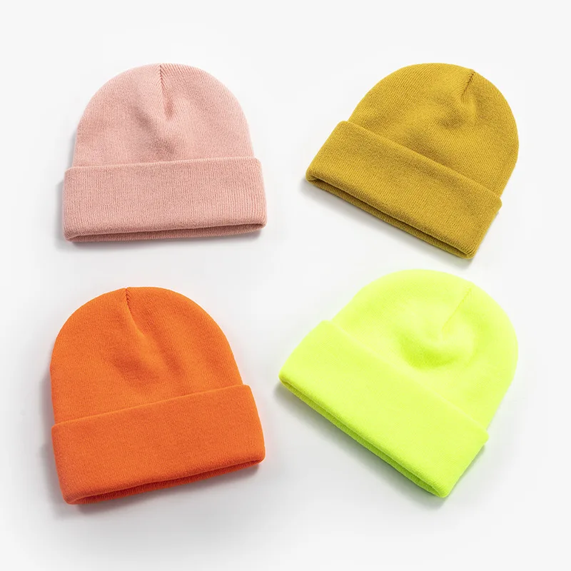 Angepasst Gedruckt Logo Männer Warm Halten Bördeln Kalte Hüte Frauen Outdoor-Mode Vielseitig Einfarbig Einfache Gestrickte Kappen – Detail 7