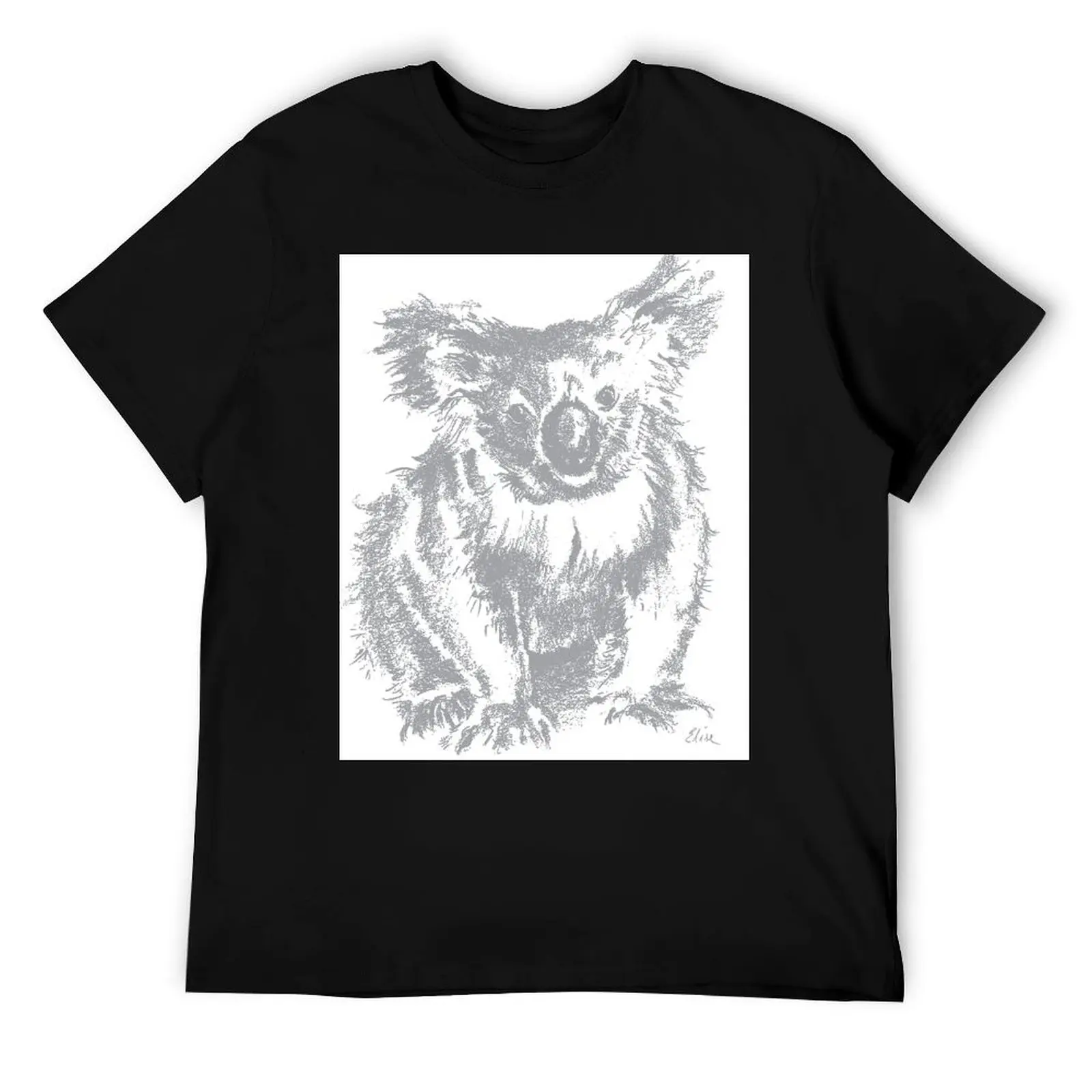 

Koala-Australian-grey-Illustration-Elise T-Shirt cotton t shirts man 100% man t shirts cotton mens graphic t shirts T-Shirt