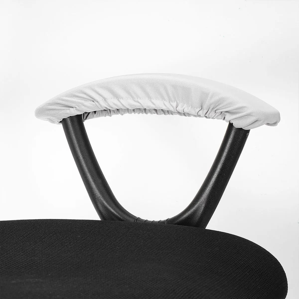 

2pcs Chair Handle Covers Elastic Protective Covers 30-50Cm Grey Dust Stain Resistant Soft Fabric Home Furniture