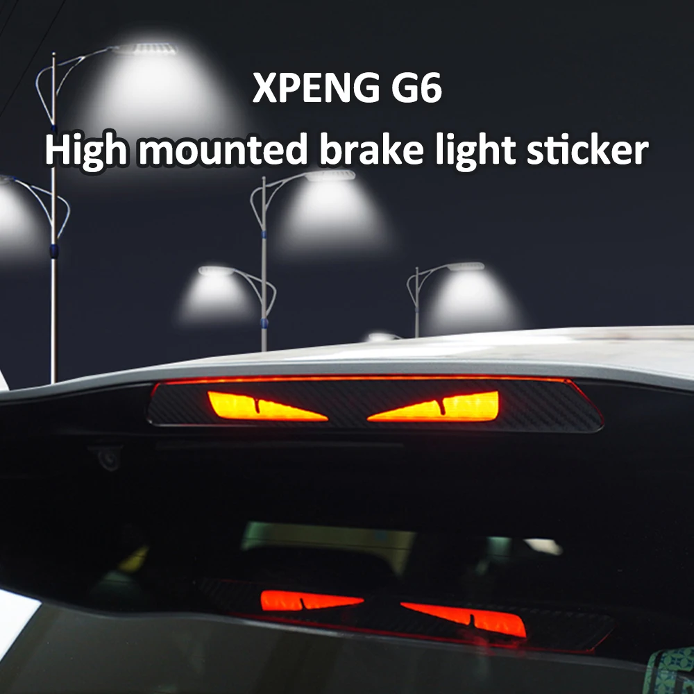

For Xpeng G6 High Mounted Brake Light Stickers Modification Decorative Stickers Carbon Fiber Personalized Tail Accessories