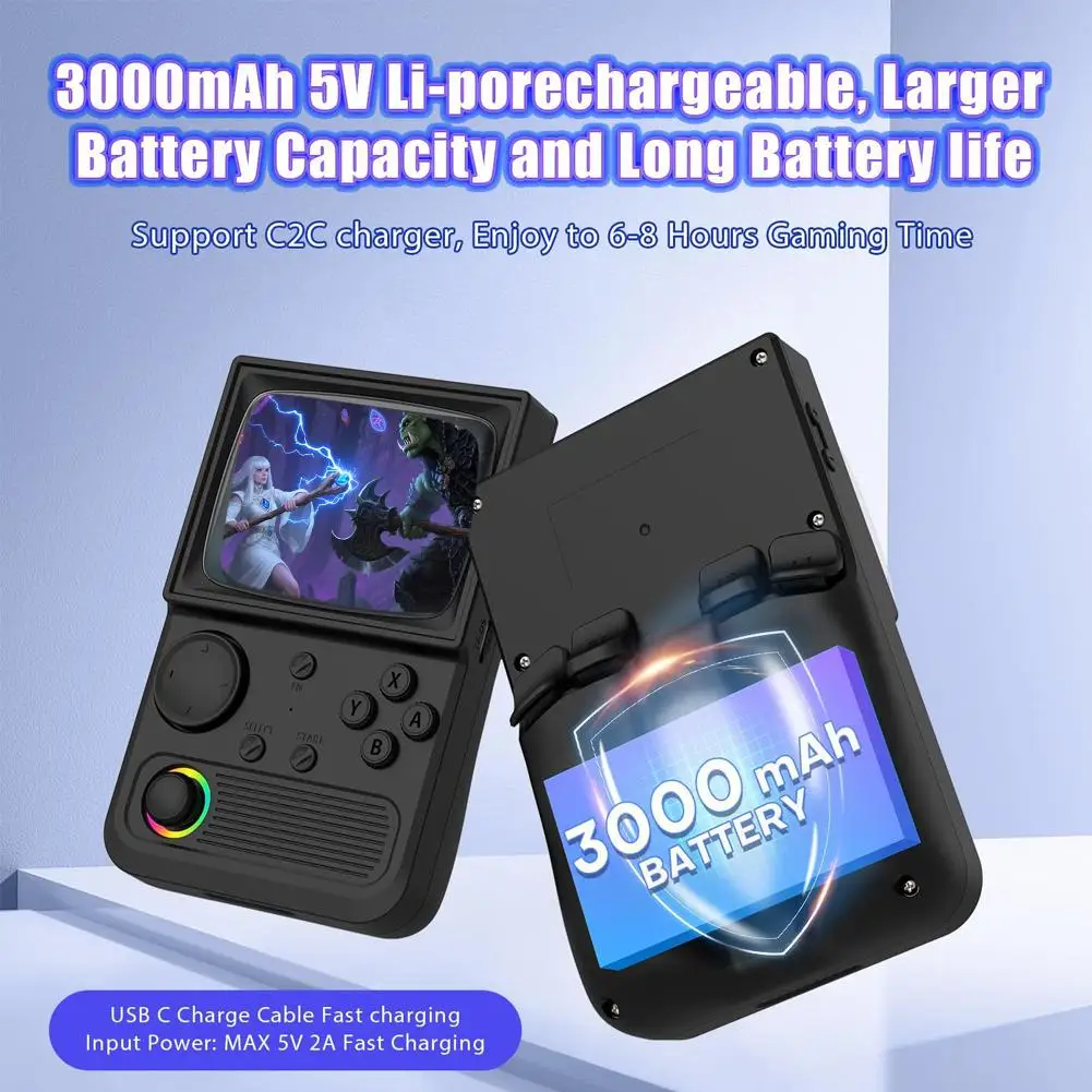 For R36T Retro Handheld Game Console 2025 New Upgrade Portable Screen 64/128G 3.5 Pocket Party Video Inch IPS Player B7X9