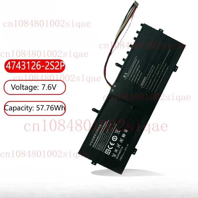 

New 4743126 -2S2P 2ICP4/87/118 Laptop Battery For Hasee X5-2020A3 HINS01 HINS02,For Kingbook X55S1-A1 X57A1 X57S1 2ICP5/43/126-2